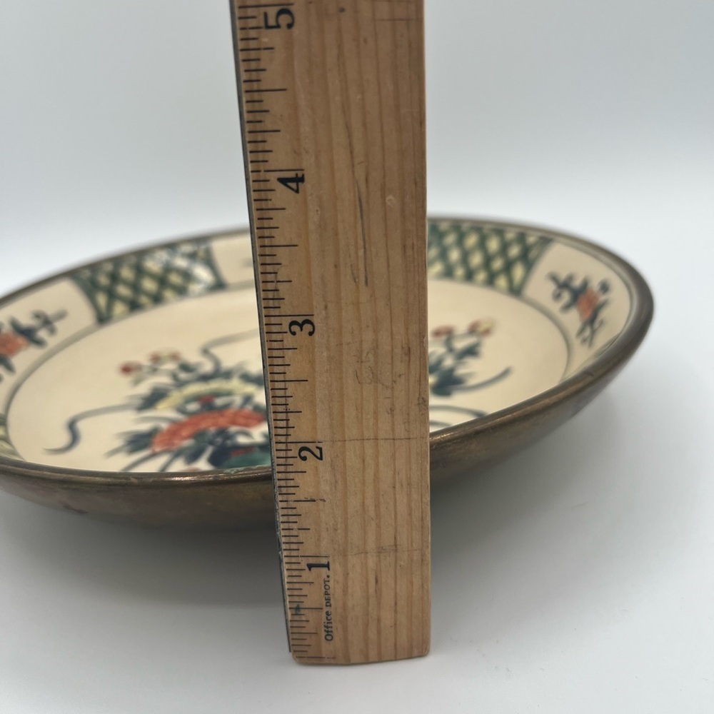 VTG 9" Japanese Porcelain Ware Bowl Floral Decorated In Hong Kong, A.C.F - Picture 11 of 12
